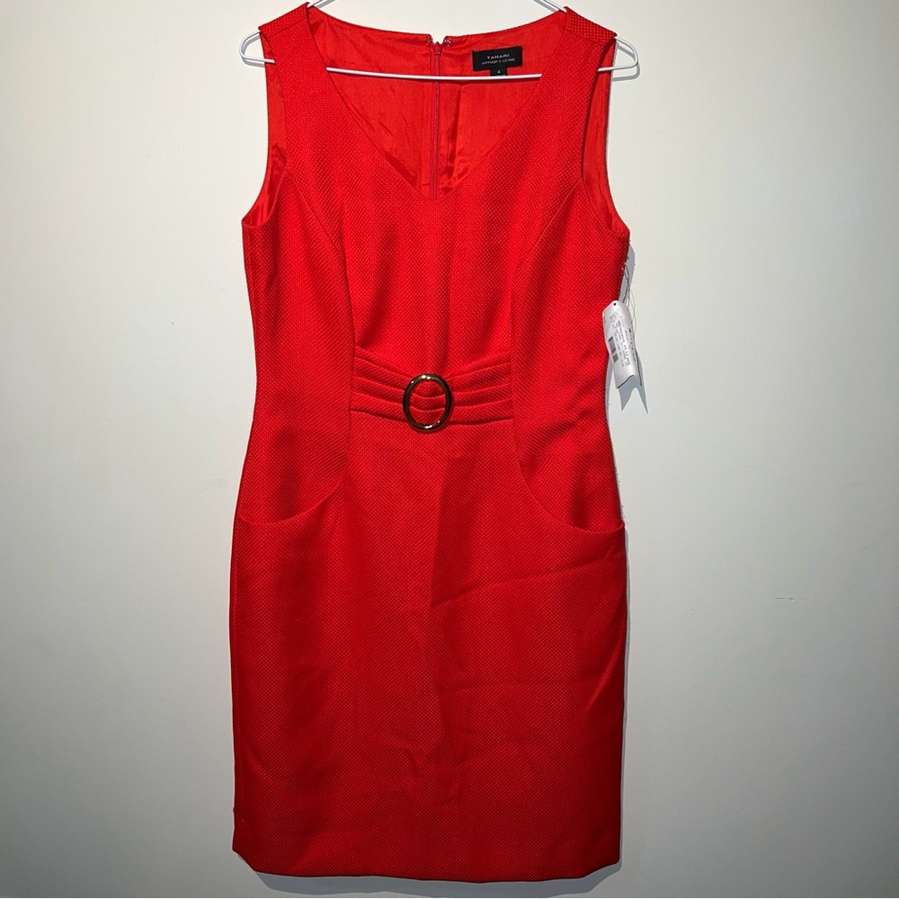Tahari Arthur S. Levine Red Sleeveless